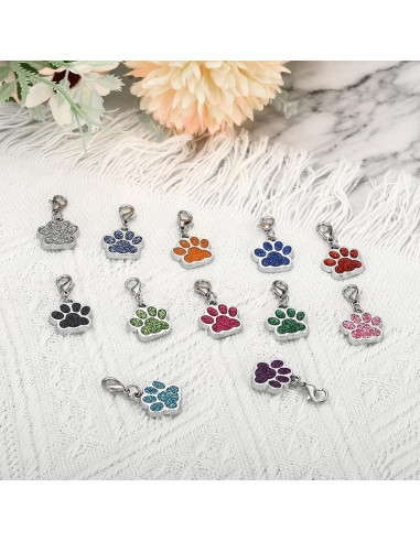 Marcadores de Puntos de Ganchillo PATIKIL - 12 Unidades Metal Rojo