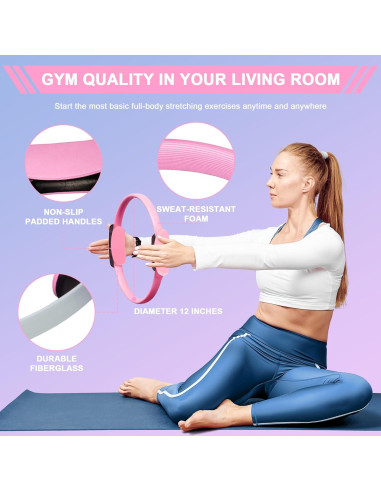 Kit de Pilates Esencial Speciarose 18 Piezas Rosa