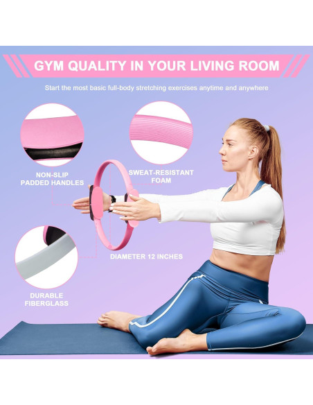 Kit de Pilates Esencial Speciarose 18 Piezas Rosa