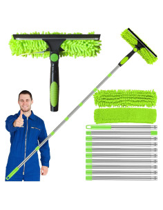 Kit de Limpieza de Ventanas RIZENCE 4.5M Telescópico 3-en-1