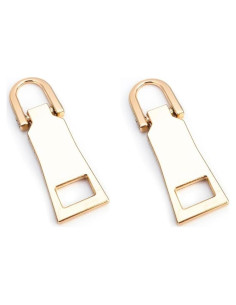 2 Pcs Tirador de Cremallera Dorado Wentoenapp 2.54 cm