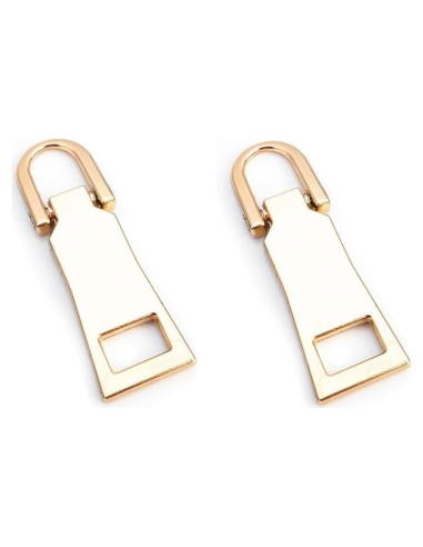 2 Pcs Tirador de Cremallera Dorado Wentoenapp 2.54 cm