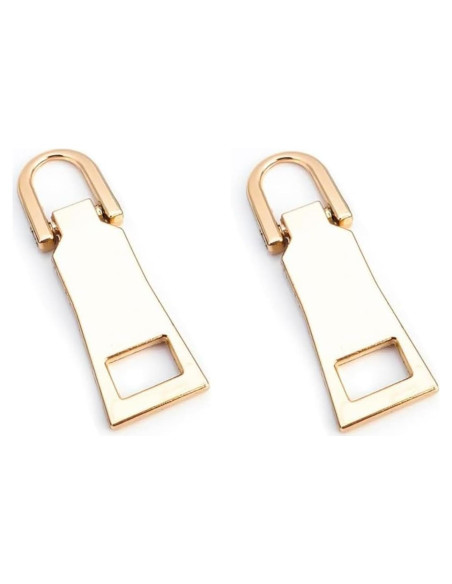 2 Pcs Tirador de Cremallera Dorado Wentoenapp 2.54 cm