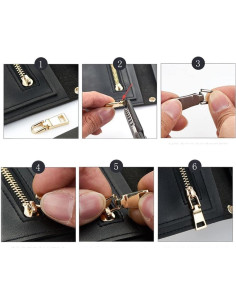 2 Pcs Tirador de Cremallera Dorado Wentoenapp 2.54 cm 2