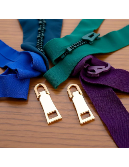 2 Pcs Tirador de Cremallera Dorado Wentoenapp 2.54 cm