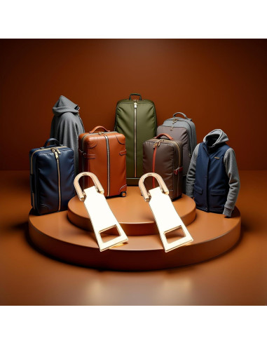 2 Pcs Tirador de Cremallera Dorado Wentoenapp 2.54 cm