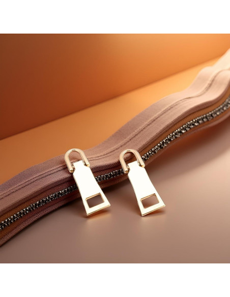 2 Pcs Tirador de Cremallera Dorado Wentoenapp 2.54 cm