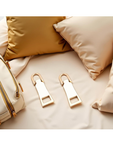 2 Pcs Tirador de Cremallera Dorado Wentoenapp 2.54 cm