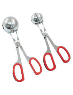 Creador de Albóndigas Auvotuis 2Pcs Acero Inoxidable Rojo