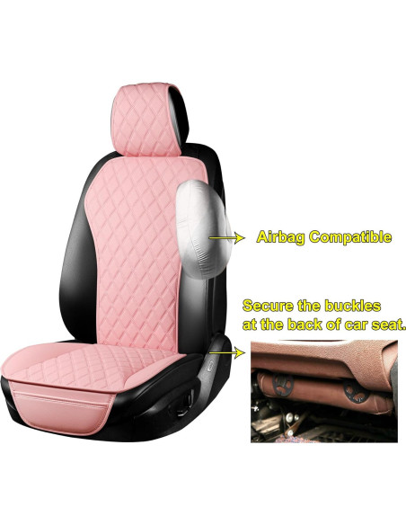 Conjunto de Fundas de Asiento Delantero BaoLL Rosa Universal