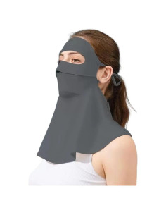 Cubierta Facial UV 50+ Gris Oscuro - Protección Solar Completa