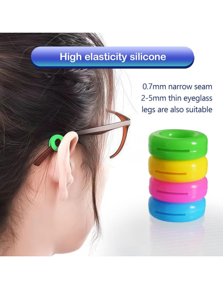 25 Agarraderas de Silicona Antideslizantes para Gafas Esyhocm
