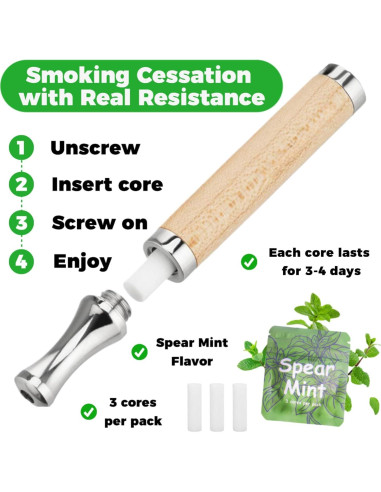 Inhalador Natural LINKHO para Cesación del Tabaco con Menta