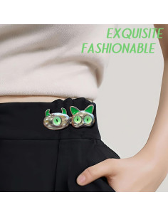 Pines de Botones Ajustables LRITER para Jeans - Verde 2