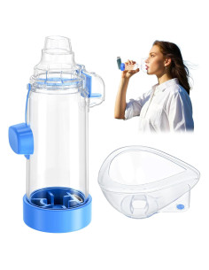 Espaciador de Inhalador Nessi OTC - Adulto Azul, Grado Médico