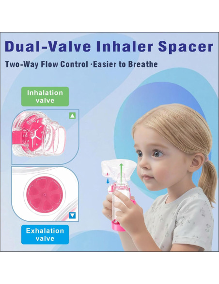 Espaciador de Inhalador Nessi OTC - Adulto Azul, Grado Médico