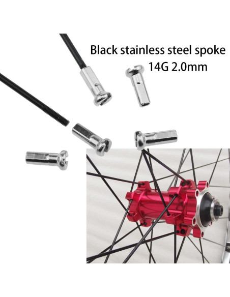 Radio de Bicicleta AYLIFU 14G Acero Inoxidable 260mm 12 Pcs