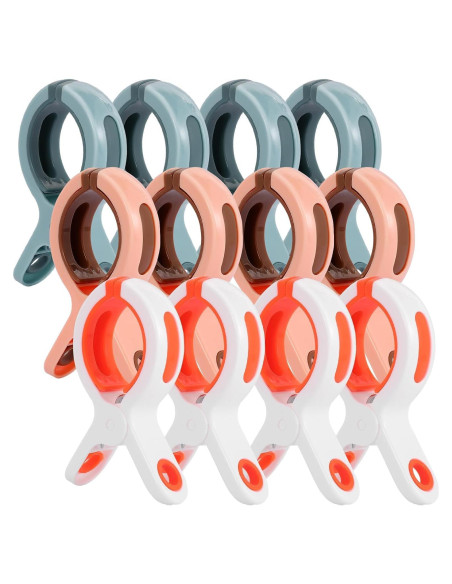Paquete de 12 Clips para Toallas de Playa Yihurlm - Alta Resistencia