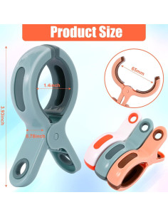 Paquete de 12 Clips para Toallas de Playa Yihurlm - Alta Resistencia 2