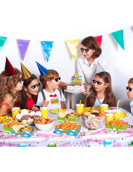 24 Bandejas de Papel Desechables Xustanina para Fiesta Temática