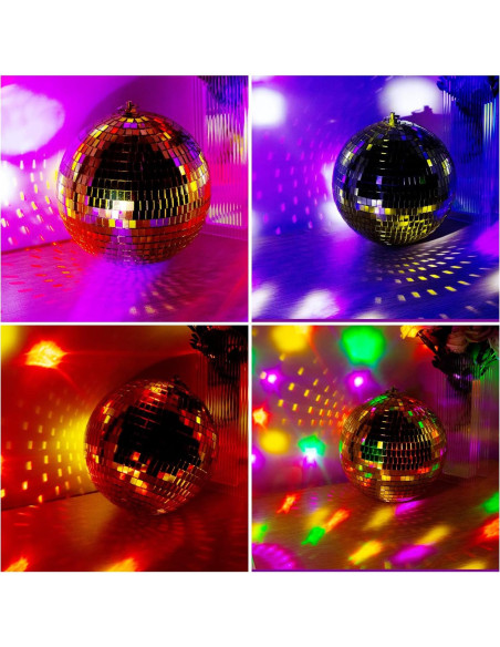 Bola de Disco Espejo Oro 20,32 cm Javik para Fiestas