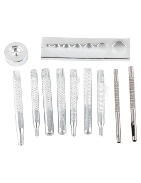Juego de Herramientas para Broches de Cuero GLOGLOW 11 Piezas