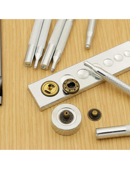Juego de Herramientas para Broches de Cuero GLOGLOW 11 Piezas