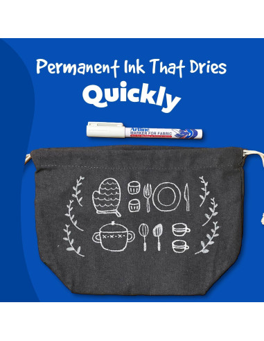 Marcador para Tela Artline EKC-1 Blanco - Paquete de 3