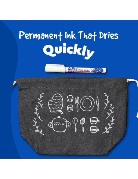 Marcador para Tela Artline EKC-1 Blanco - Paquete de 3