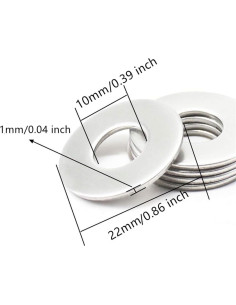 100 Etiquetas de Metal Pinhoollgo para Estampado DIY 22 mm 2
