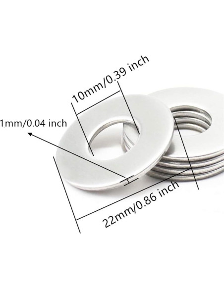 100 Etiquetas de Metal Pinhoollgo para Estampado DIY 22 mm