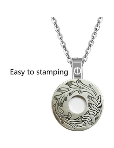 100 Etiquetas de Metal Pinhoollgo para Estampado DIY 22 mm