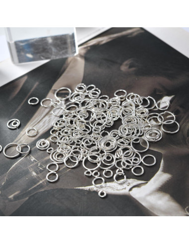 1000 Anillas de Salto Abiertas Plata 925 MICROAMOY 4x0.7mm
