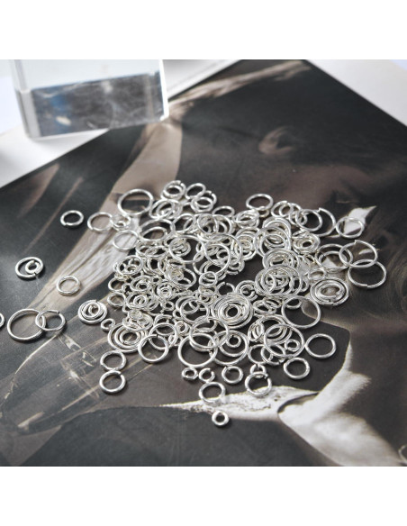1000 Anillas de Salto Abiertas Plata 925 MICROAMOY 4x0.7mm