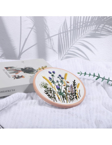 Aros de Bordado de Madera de Haya 2 Pcs 16.5cm y 13.3cm