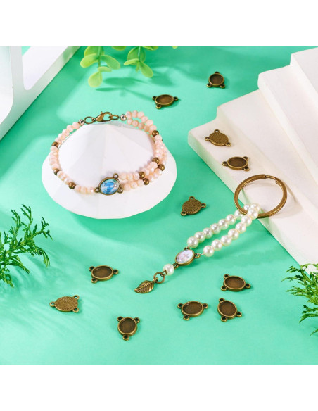 Conectores Ovalados de Cabochón Craftdady 100 Piezas 15x12mm