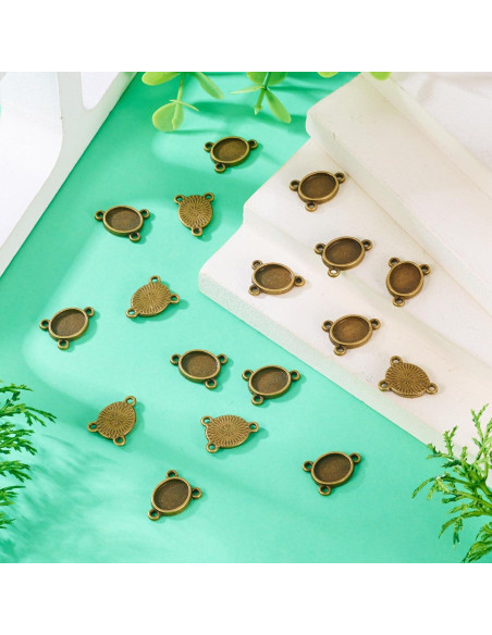 Conectores Ovalados de Cabochón Craftdady 100 Piezas 15x12mm