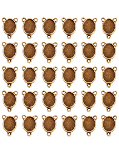Conectores Ovalados de Cabochón Craftdady 100 Piezas 15x12mm
