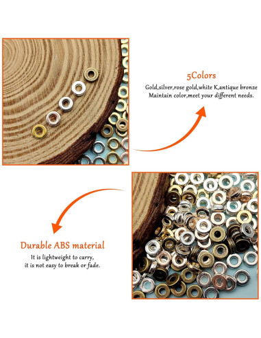 1000 Piezas Espaciadores Redondos Planos Oubaka para Joyería DIY