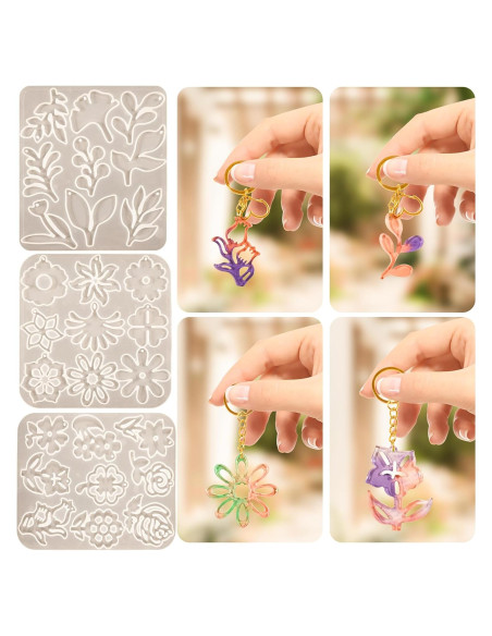 Paquete de 3 Moldes de Silicona ESEENS para Resina y Velas