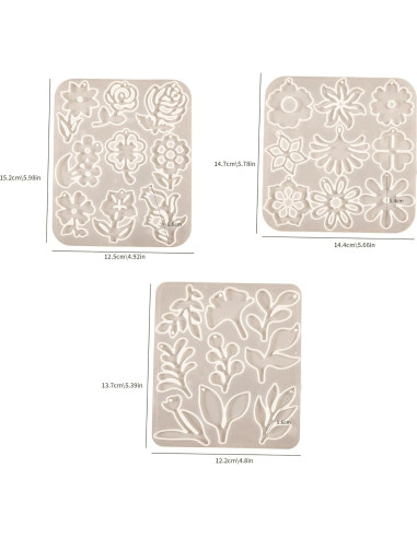 Paquete de 3 Moldes de Silicona ESEENS para Resina y Velas