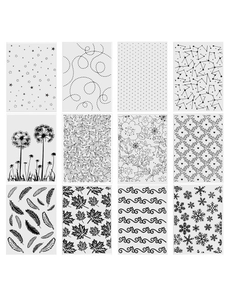 Mumufy 12 Carpetas de Relieve para Tarjetas 15x10.5cm