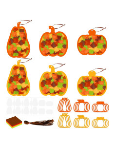 Kit de Manualidades de Papel Calabaza Otoño Whaline 24 Piezas