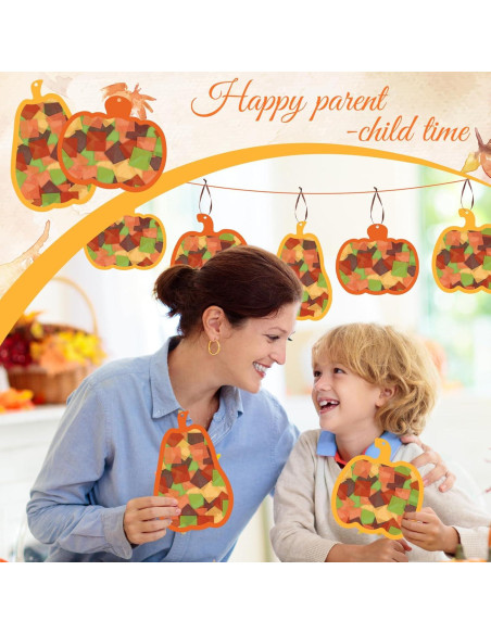 Kit de Manualidades de Papel Calabaza Otoño Whaline 24 Piezas