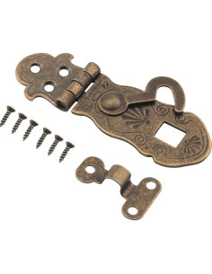 2 Piezas Pestillos Decorativos de Metal Vintage para Caja de Madera 2