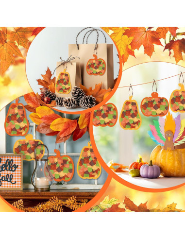 Kit de Manualidades de Papel Calabaza Otoño Whaline 24 Piezas