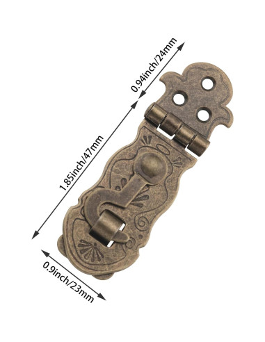 2 Piezas Pestillos Decorativos de Metal Vintage para Caja de Madera