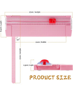 Cortador de Papel Compacto Joibabe Rosa para Manualidades 2