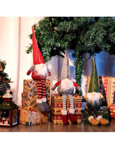 Kit de Gnomos DIY Threan 3 Set Adornos de Fieltro Navidad