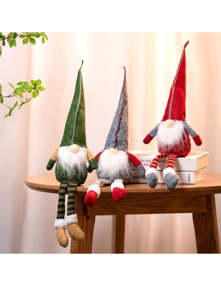 Kit de Gnomos DIY Threan 3 Set Adornos de Fieltro Navidad